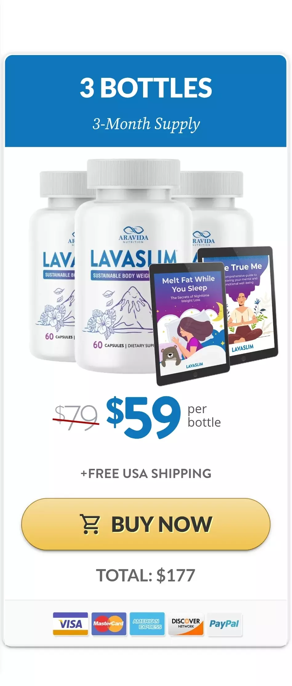 LavaSlim™ 3 bottles pricing